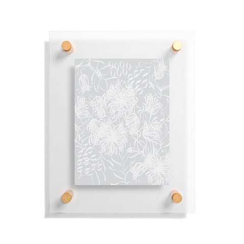 Vy La Calm Breezy Grey Floating Acrylic Print