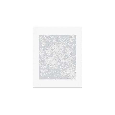 Vy La Calm Breezy Grey Art Print