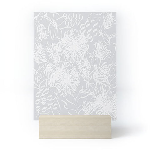 Vy La Calm Breezy Grey Mini Art Print