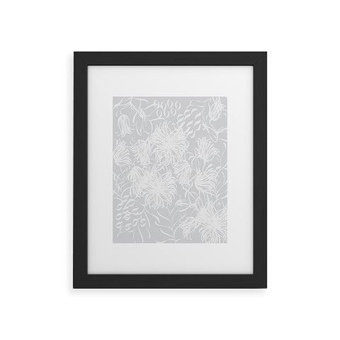 Vy La Calm Breezy Grey Framed Art Print