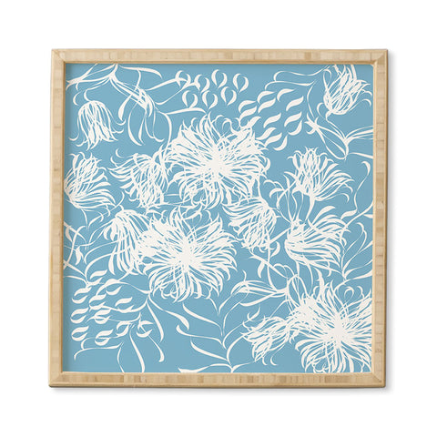 Vy La Cool Breezy Blue Framed Wall Art