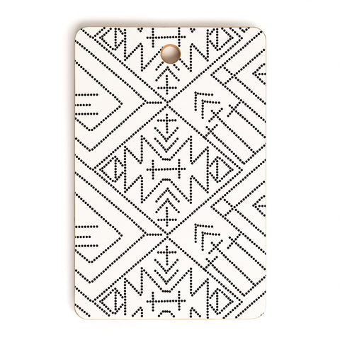 Vy La Cross Diamond Black Cutting Board Rectangle