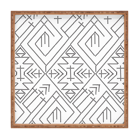 Vy La Cross Diamond Black Square Tray