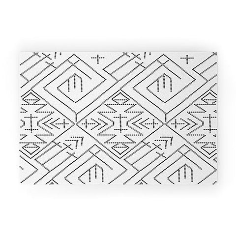 Vy La Cross Diamond Black Welcome Mat
