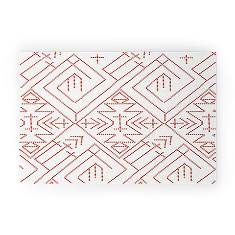 Vy La Cross Diamond Rust Welcome Mat