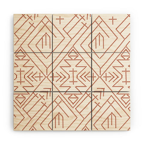 Vy La Cross Diamond Rust Wood Wall Mural