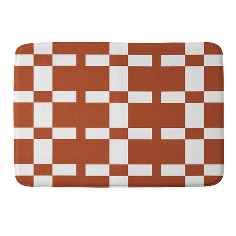 Vy La Cross Rust Memory Foam Bath Mat