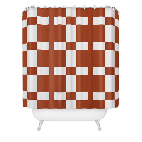 Vy La Cross Rust Shower Curtain
