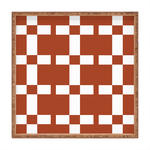Vy La Cross Rust Square Tray