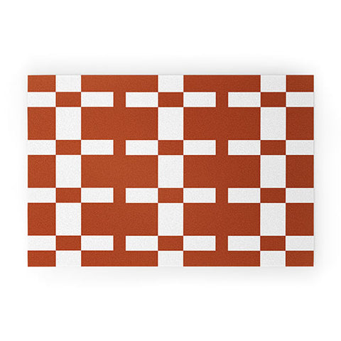 Vy La Cross Rust Welcome Mat