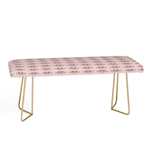 Vy La Geo Owl Print Pink Bench