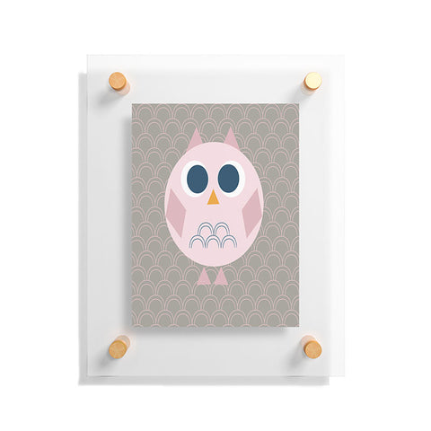 Vy La Geo Owl Solo Pink Floating Acrylic Print