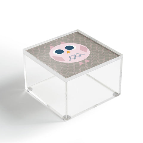 Vy La Geo Owl Solo Pink Acrylic Box