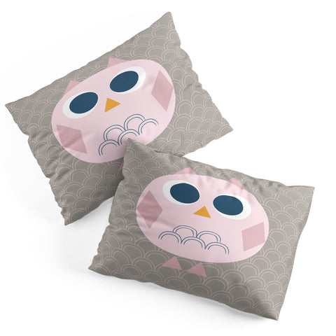 Vy La Geo Owl Solo Pink Pillow Shams
