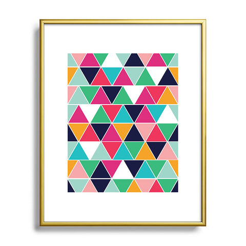 Vy La Love Triangle Metal Framed Art Print