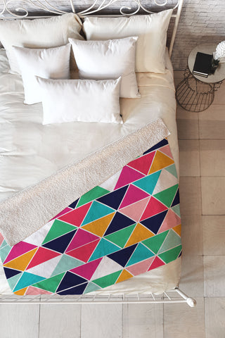 Vy La Love Triangle Fleece Throw Blanket
