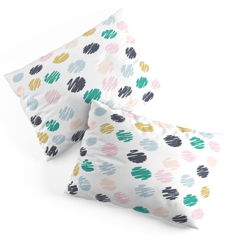 Vy La Polka Dot Scribbles Pastels Pillow Shams
