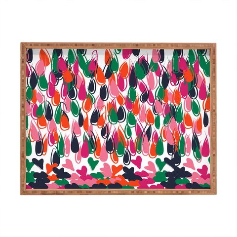 Vy La Raining Love Rectangular Tray