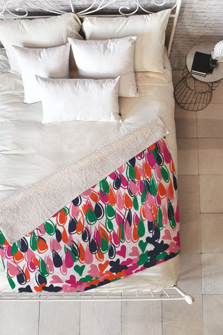 Vy La Raining Love Fleece Throw Blanket