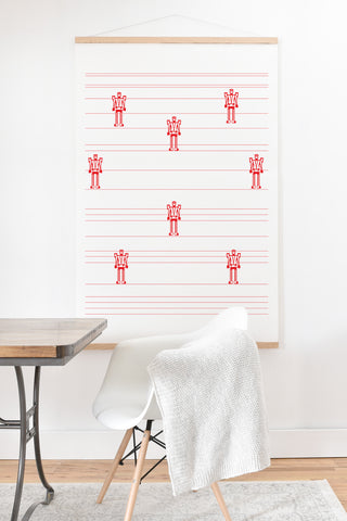 Vy La Robots And Stripes Art Print And Hanger