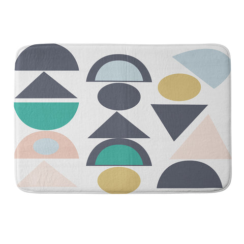Vy La See The Shapes Pastels Memory Foam Bath Mat