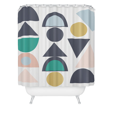 Vy La See The Shapes Pastels Shower Curtain