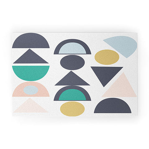 Vy La See The Shapes Pastels Welcome Mat