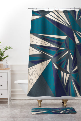 Vy La Tech It Out Midnight Shower Curtain And Mat