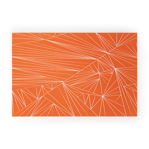 Vy La Tech It Out Orange Welcome Mat