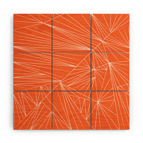 Vy La Tech It Out Orange Wood Wall Mural
