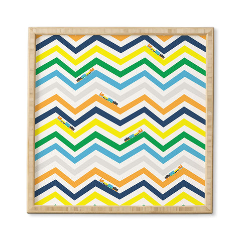 Vy La Train Chevron Framed Wall Art