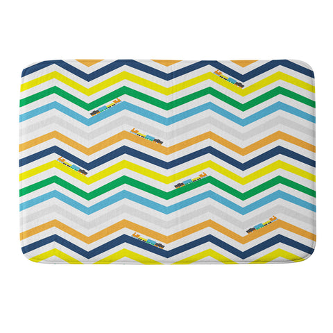 Vy La Train Chevron Memory Foam Bath Mat