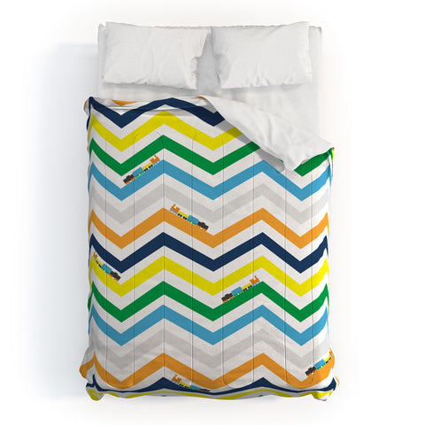 Vy La Train Chevron Comforter