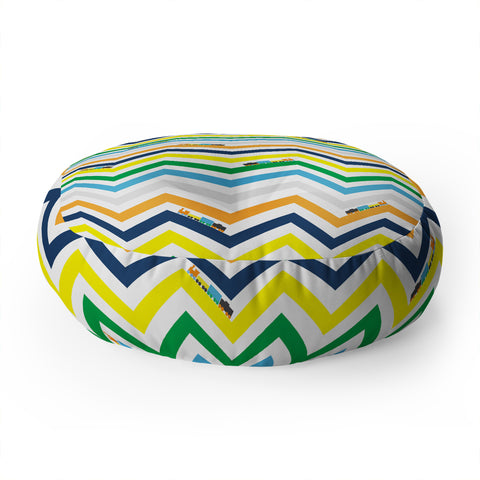 Vy La Train Chevron Floor Pillow Round