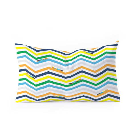 Vy La Train Chevron Oblong Throw Pillow