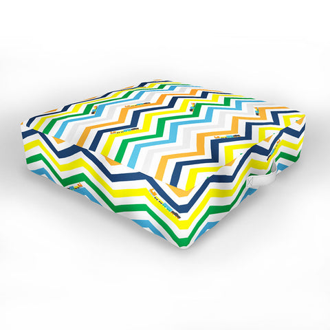 Vy La Train Chevron Outdoor Floor Cushion