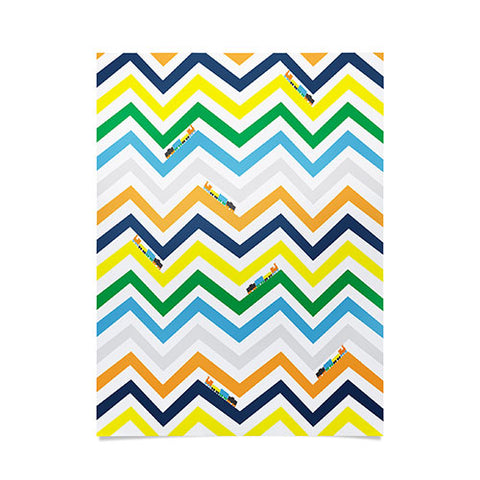 Vy La Train Chevron Poster