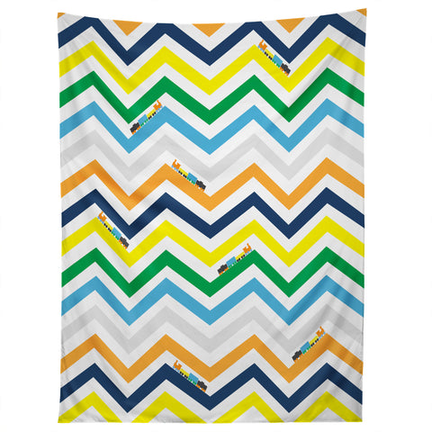 Vy La Train Chevron Tapestry