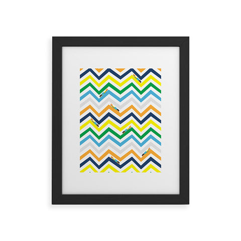 Vy La Train Chevron Framed Art Print