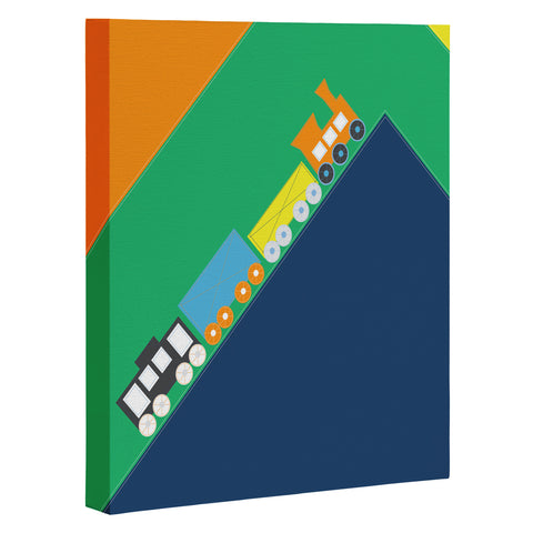 Vy La Train Orange Art Canvas