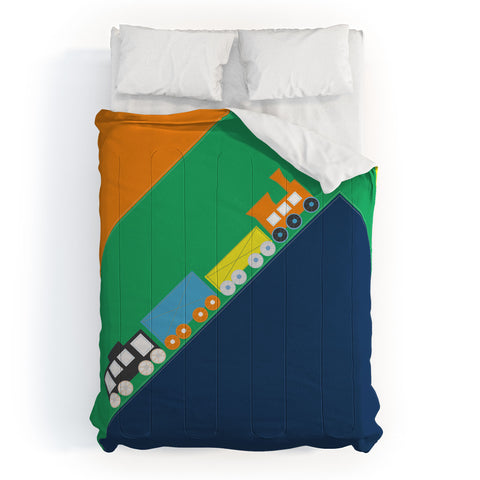 Vy La Train Orange Comforter