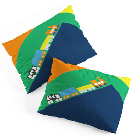 Vy La Train Orange Pillow Shams