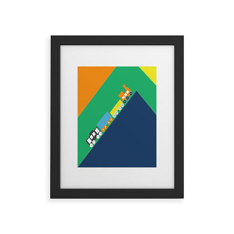 Vy La Train Orange Framed Art Print