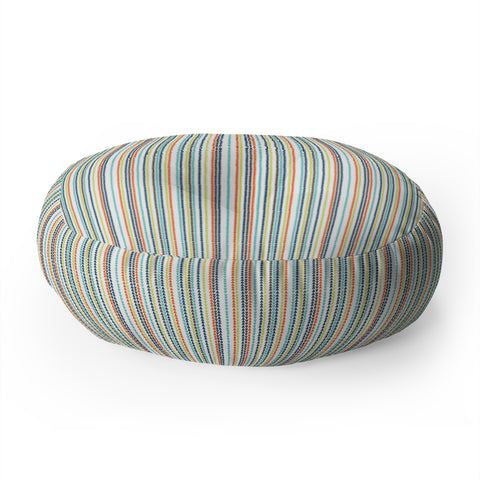 Vy La Triangle Stripe Floor Pillow Round