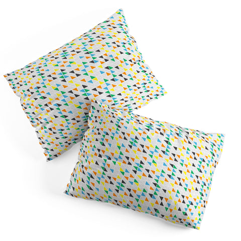 Vy La Triangles Train Pillow Shams