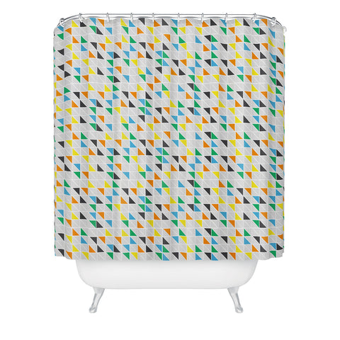 Vy La Triangles Train Shower Curtain