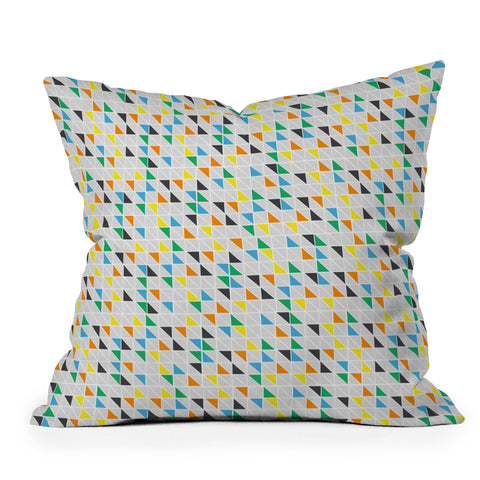 Vy La Triangles Train Throw Pillow