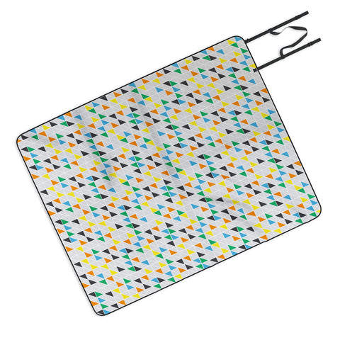 Vy La Triangles Train Picnic Blanket