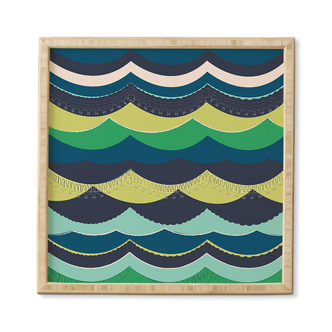 Vy La Unwavering Love Blue Green Framed Wall Art