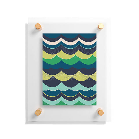 Vy La Unwavering Love Blue Green Floating Acrylic Print